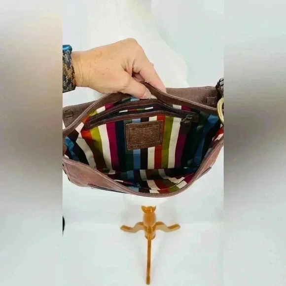 Coach Julia Thick Leather Handbag, Purse Boho - Picture 11 of 16